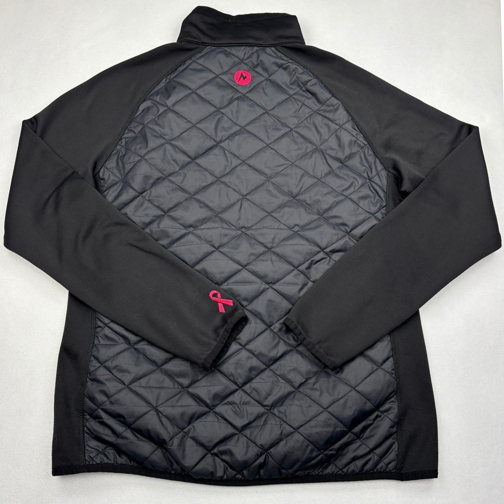 Marmot Variant Jacket Womens Large Black Pink Quilted Hybrid Fleece Full Zip - Picture 3 of 8